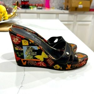 Ferragamo wedges, gently worn